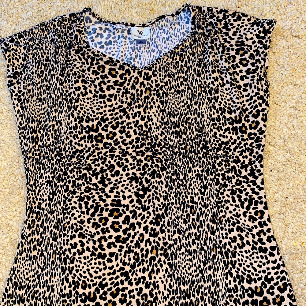 Worthington leopard pattern blouse